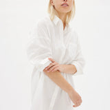 LMND Chiara Shirt Dress Maxi - White