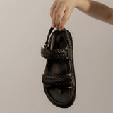 La Tribe Isla Braided Sandal - Black