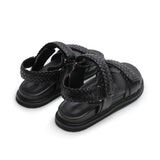 La Tribe Isla Braided Sandal - Black