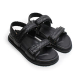 La Tribe Isla Braided Sandal - Black