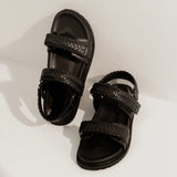 La Tribe Isla Braided Sandal - Black