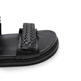 La Tribe Isla Braided Sandal - Black