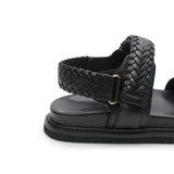 La Tribe Isla Braided Sandal - Black