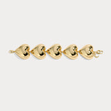 Lili Claspe Bubble Heart Bracelet - Gold