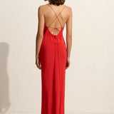 Matteau Cowl Slip Dress - Rosso