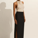 Matteau Crepe Column Skirt - Black