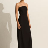 Matteau Crepe Strapless Dress - Black
