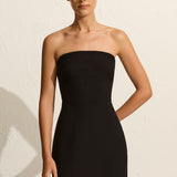 Matteau Crepe Strapless Dress - Black