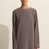 Matteau Long Sleeve Column Dress in Slate