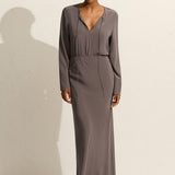 Matteau Popover Tie Blouse in Slate