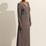 Matteau Popover Tie Blouse in Slate