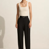 Matteau Relaxed Tailored Pleat Trouser in Black