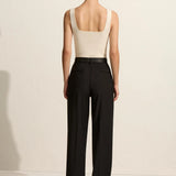 Matteau Relaxed Tailored Pleat Trouser in Black