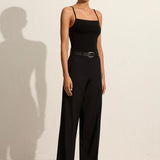 Matteau Square Knit Top - Black