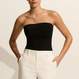 Matteau Strapless Knit Top - Black