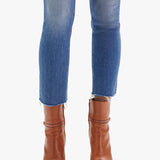 Mid Rise Dazzler Ankle Fray Jean - Riding the Cliffside