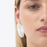 Paloma Dome Earrings Large | Silver