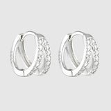 Porter Double Angel Huggies in Sterling/Clear