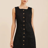 Posse Emma Button Down Mini in Black