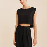 Posse Martina Crop Top in Black
