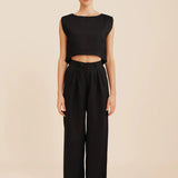 Posse Martina Crop Top in Black