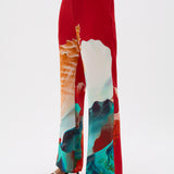 Muma World Murex Silk Pant in Red