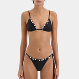 Sir Baci Beaded String Brief in Black