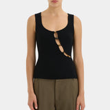 Sir Chiara Beaded Tank in Black