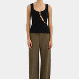Sir Chiara Beaded Tank in Black
