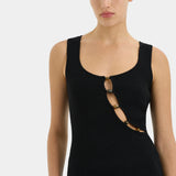 Sir Chiara Beaded Tank in Black