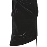 Sir Ettore Drape Top in Black