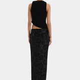 Sir Ettore Drape Top in Black