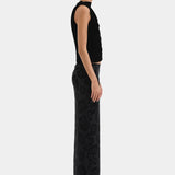 Sir Ettore Drape Top in Black