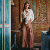 Siena Blouse in Warm Ivory