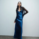 Depeche Balconette Gown | Dark Blue