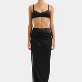 Dunya Draped Skirt | Black