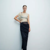 Dunya Draped Skirt | Black