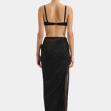 Dunya Draped Skirt | Black