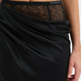 Dunya Draped Skirt | Black