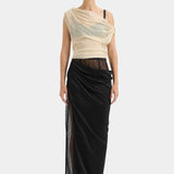 Dunya Draped Skirt | Black