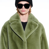 Stand Studio Camille Cocoon Coat - Sage Green