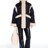 Stand Studio Dorothy Puffer Coat - Black/Natural White