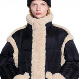 Stand Studio Dorothy Puffer Coat - Black/Natural White