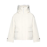 Yves Salomon Blended Cotton Jacket in 62cm in Ivory