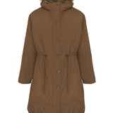 Yves Salomon Down Coat 105cm in Date Brown