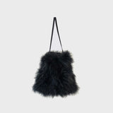 Yves Salomon Feather Bag - Navy