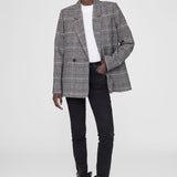 AB Madeleine Blazer - Grey/Red Plaid