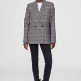 AB Madeleine Blazer - Grey/Red Plaid