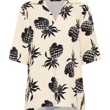 Bassike Pineapple Print Shirt - White/Black