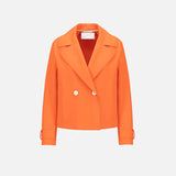 Harris Wharf Cropped Peacoat Scuba - Bright Coral